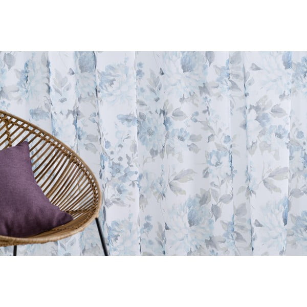 Bela/modra prosojna zavesa 300x260 cm Elsa – Mendola Fabrics-image-2