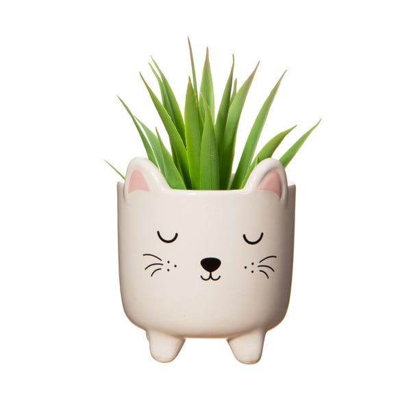 Kamnit cvetlični lonec ø 7,5 cm Cat – Sass & Belle-image-1