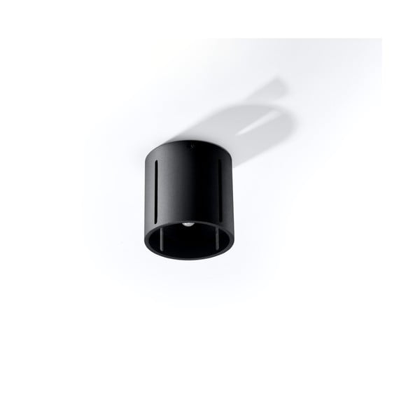 Črna stropna svetilka s kovinskim senčnikom Vulco – Nice Lamps