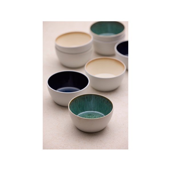 Belo-zelena kledica iz kamenine 400 ml Gastro White/Green – Bitz-image-4