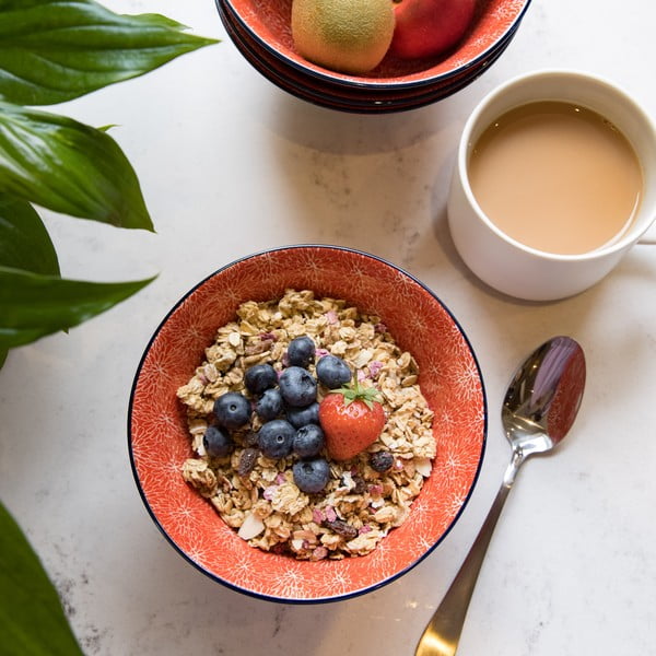 Rdeča keramična skleda Kitchen Craft Floral, ø 16 cm-image-4