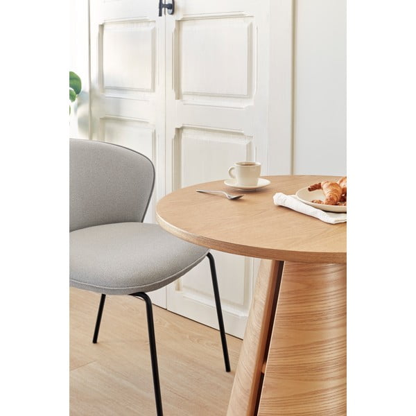 Okrogla jedilna miza v hrastovem dekorju v naravni barvi ø 65 cm Cep – Teulat-image-2