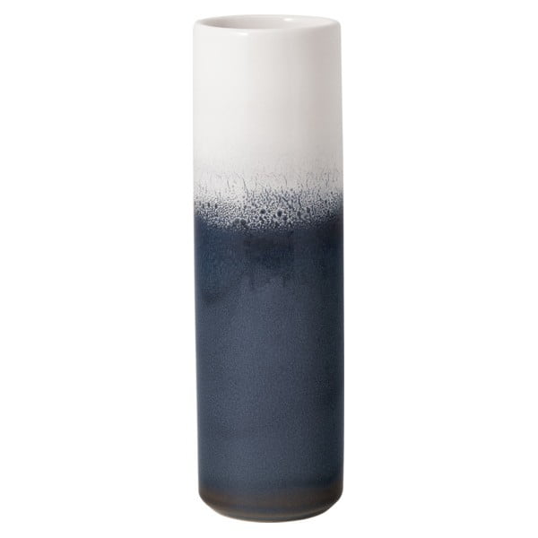 Modro-bela keramična vaza Villeroy & Boch Like Lave, višina 25 cm
