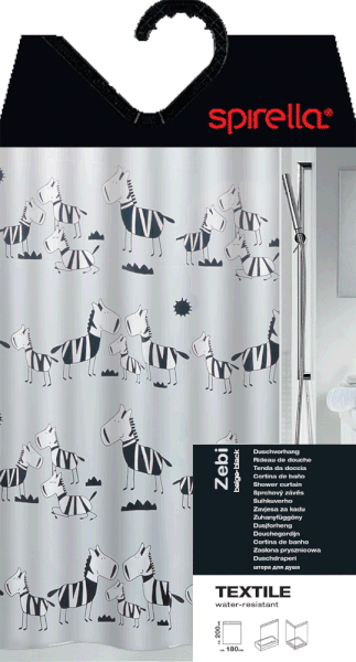 Zavesa za tuš 180x200 cm Zebi – Spirella-image-3