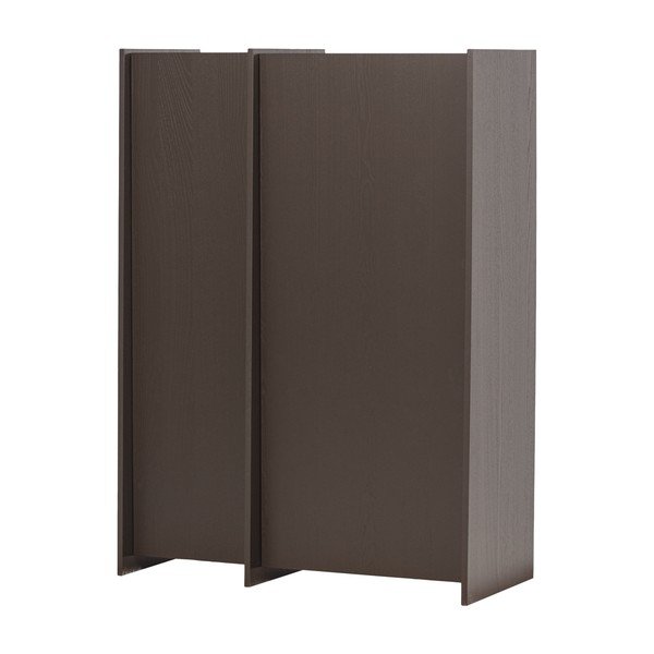 Temno rjava omarica v jesenovem dekorju 102x140x44 cm Brock – WOOOD