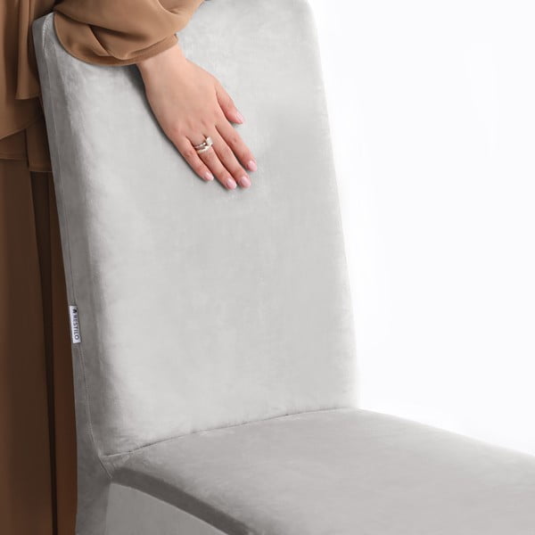 Svetlo siva raztegljiva prevleka za stol 48 cm Sento – Restilo-image-4