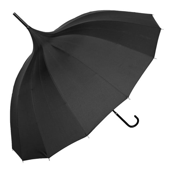 Črni dežnik Ambiance Bebeig, ⌀ 90 cm