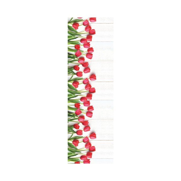 Zelo trpežna tkanina Webtappeti Tulipani, 58 x 240 cm-image-1