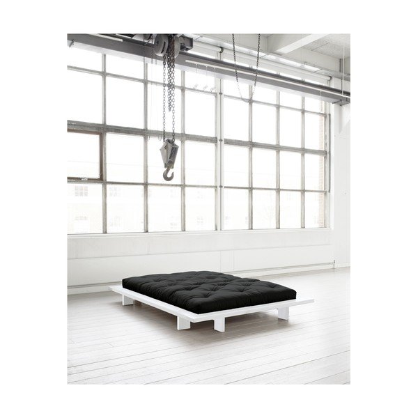 Postelja z vzmetnico Karup Design Japan Comfort Mat White/Black, 140 x 200 cm-image-3