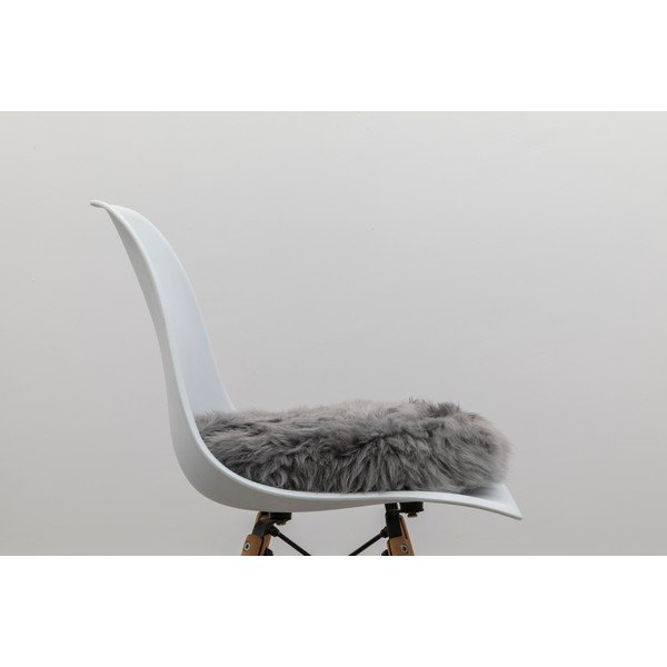 Siva ovčja koža za stol Native Natural Round, ⌀ 40 cm-image-3