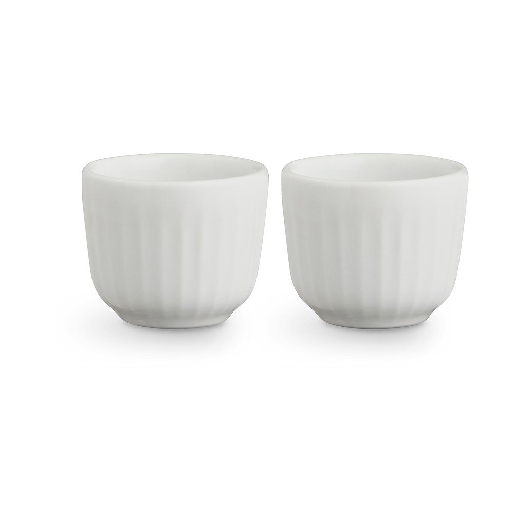 Komplet 2 posodic za jajca iz belega porcelana Kähler Design Hammershoi, ⌀ 8 cm