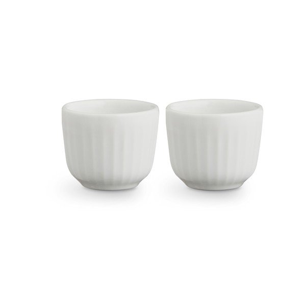 Komplet 2 posodic za jajca iz belega porcelana Kähler Design Hammershoi, ⌀ 8 cm