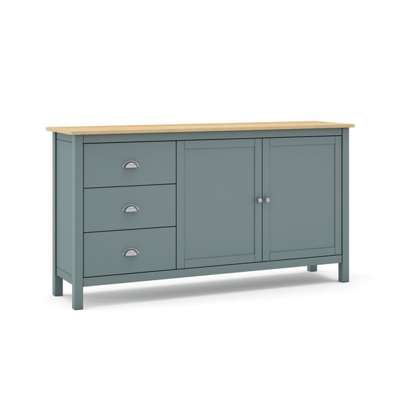Prašno zelena komoda iz masivnega bora 150x80x40 cm Misti – Marckeric-image-2