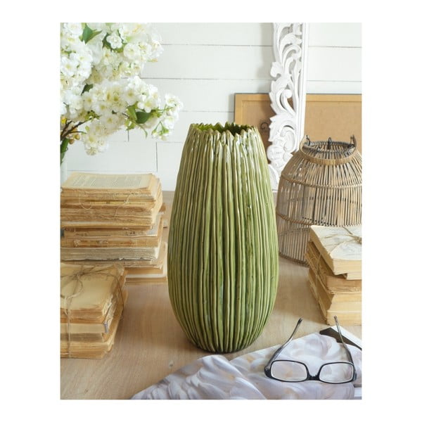 Zelena keramična vaza Orchid Milano Arizona High, višina 37 cm