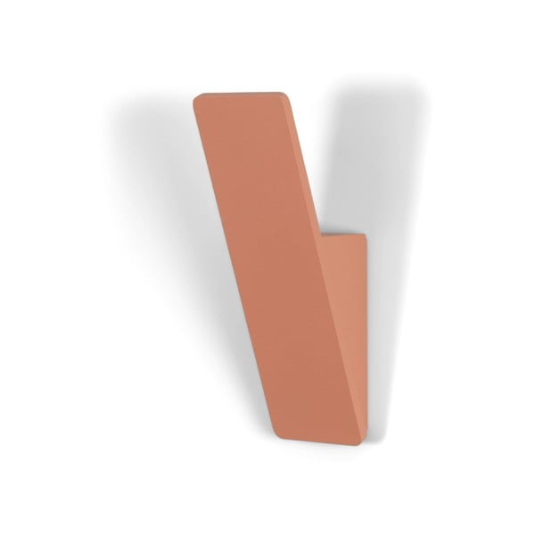 Rožnato-oranžen jeklen stenski obešalnik Angle – Spinder Design