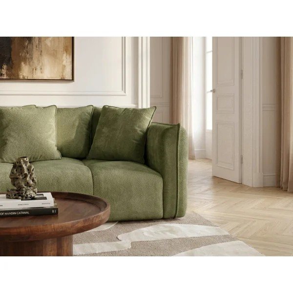 Zelena sedežna garnitura iz šenilje Harlem – Bobochic Paris-image-3