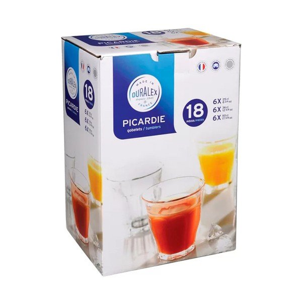 Kozarci v kompletu 18 kos po 180 ml Picardie - Duralex-image-1