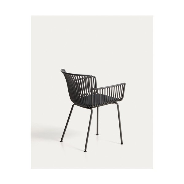 Temno siv vrtni stol Surpika – Kave Home-image-3