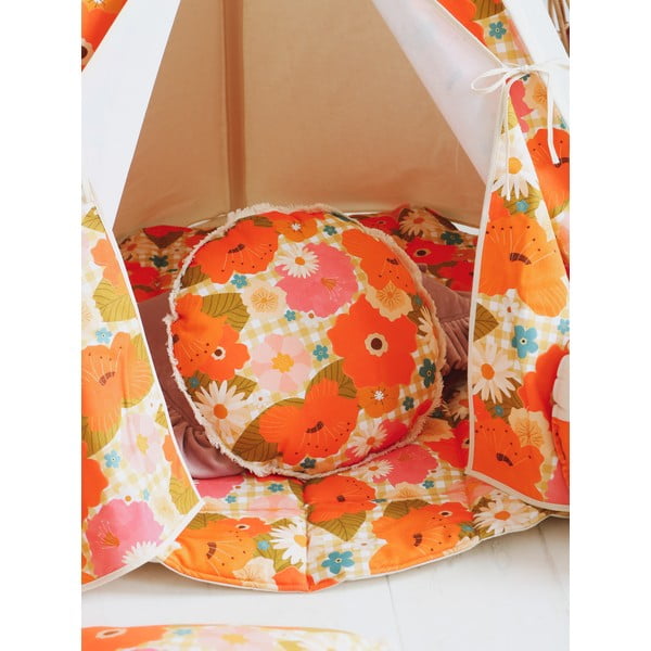 Oranžna otroška igralna podloga Picnic with Flowers - Moi Mili-image-2
