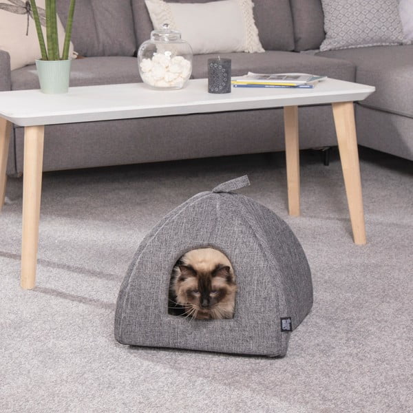 Siv kokon za mačke 40x40 cm – Love Story-image-1