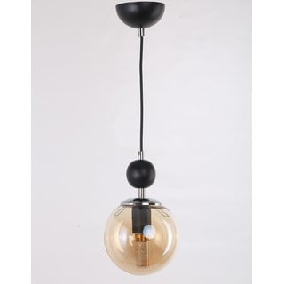 Oker rumeno-črna viseča svetilka s steklenim senčilom ø 15 cm Marble – Squid Lighting
