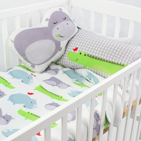 Otroška prevleka za odejo in vzglavnik Mr. Fox Hippo, 100 x 120 cm-image-2