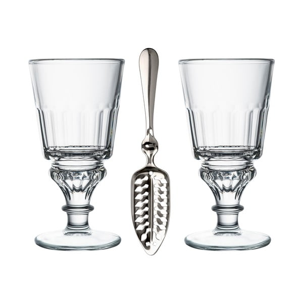 Set kozarcev in nerjavečih žličk 300 ml Absinthe – La Rochére-image-3