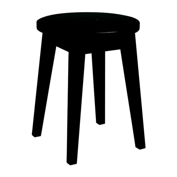 Črn nizek stolček iz hrastovega lesa Rowico Frigg
