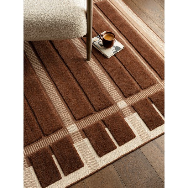 Rjava/bež ročno tkana volnena preproga 200x290 cm – Asiatic Carpets-image-2