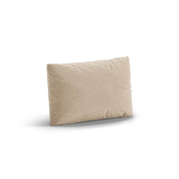 Bež okrasna blazina za sedežno garnituro iz tkanine bouclé Poppy – Micadoni -image-1