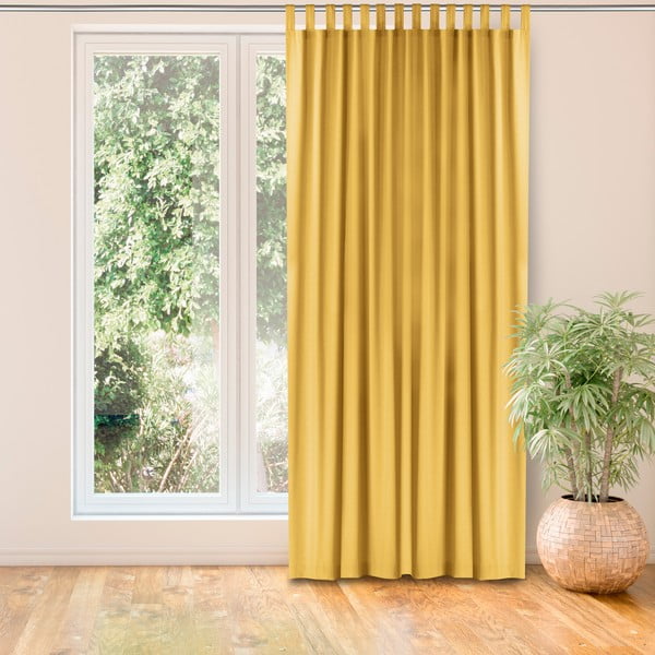 Temno rumena zavesa 140x270 cm Carmena - Homede-image-1