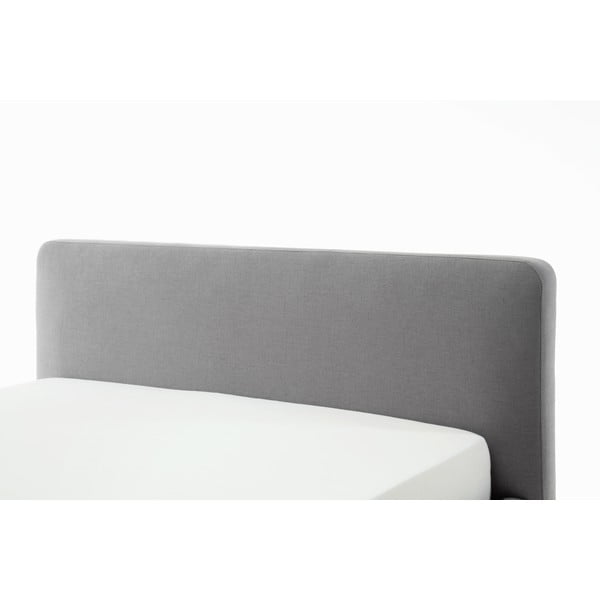 Siva oblazinjena zakonska postelja s prostorom za shranjevanje z letvenim dnom 180x200 cm Mattis – Meise Möbel-image-4