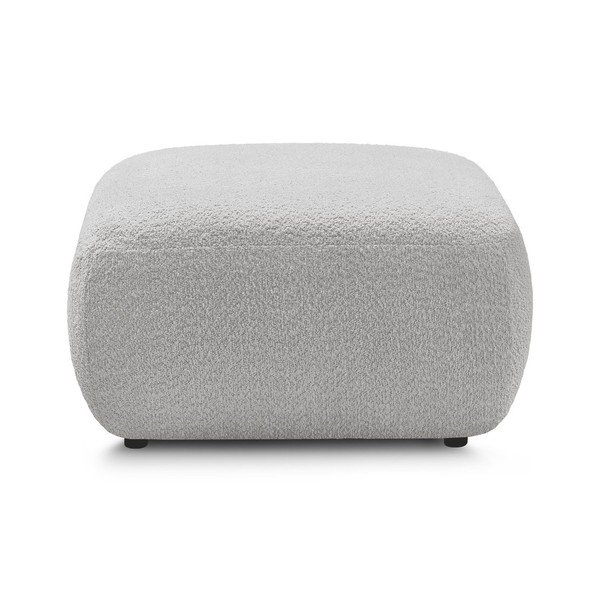 Svetlo siv tabure iz tkanine bouclé Montaigne – Bobochic Paris