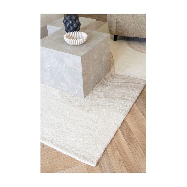 Kremno bela ročno tkana volnena preproga 160x230 cm Surat – House Nordic-image-4