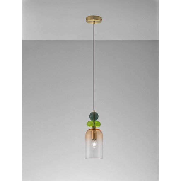 Steklena viseča svetilka v zlati barvi ø 11 cm Murano – Nova Luce-image-3