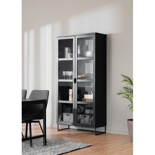 Vitrina iz hrastovega lesa  95x195 cm Everett - Rowico-image-4