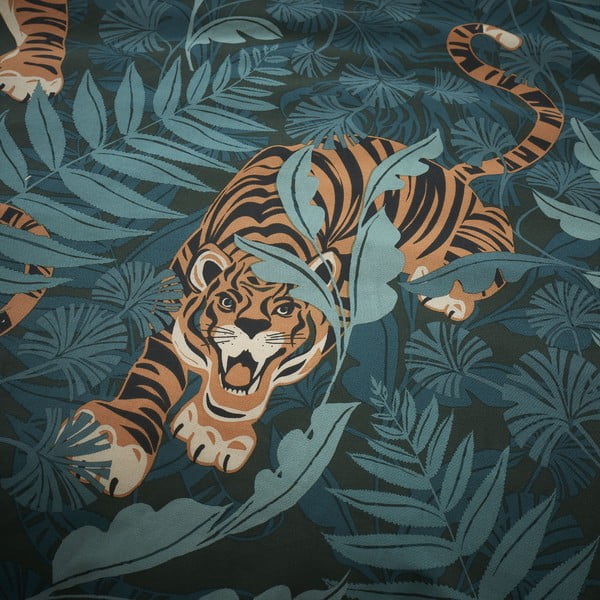 Zelena/rjava enojna posteljnina 135x200 cm Tropic Tiger Leaf – Catherine Lansfield-image-4