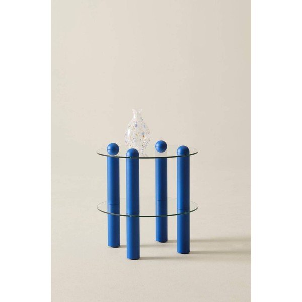 Steklena okrogla stranska mizica ø 48 cm Egan – Jotex-image-1