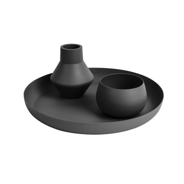 Črna vaza PT LIVING Nimble Angled, ⌀ 9 cm-image-1