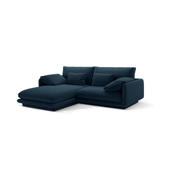 Temno modra kotna sedežna garnitura (levi kot) Torino – Micadoni Home-image-1