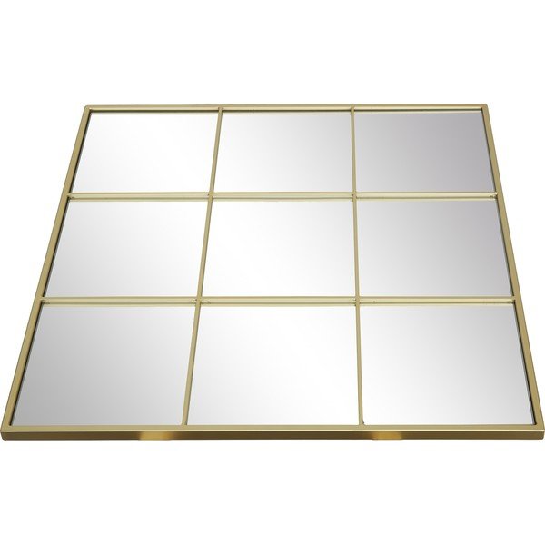 Stensko ogledalo s kovinskim okvirjem v zlati barvi Westwing Collection Clarita, 70 x 70 cm-image-2