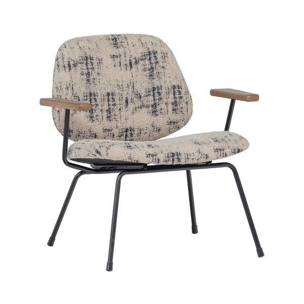 Bež fotelj iz šenilje Aure – WOOOD