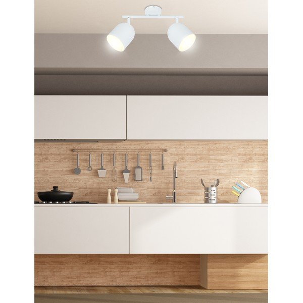Bela stropna svetilka s kovinskim senčilom 38x10 cm Azuro – Candellux Lighting-image-1