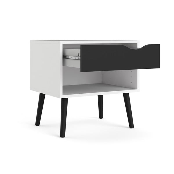 Črno-bela nočna omarica Tvilum Oslo-image-4