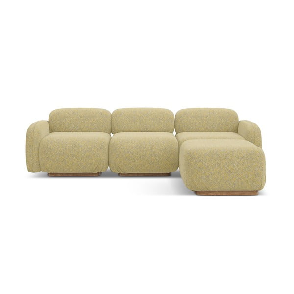 Rumena kotna sedežna garnitura (s kotom po izbiri) Ailani – Makamii