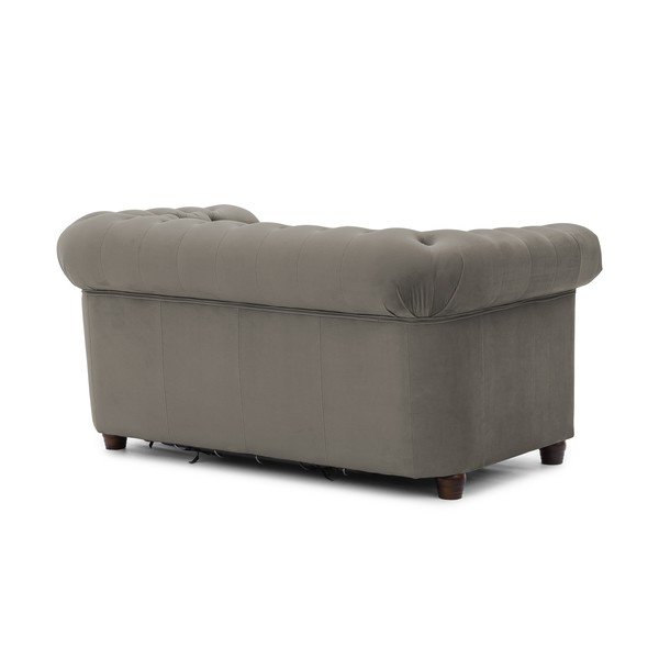 Siva žametna raztegljiva sedežna garnitura 148 cm York Blik – Ropez-image-3