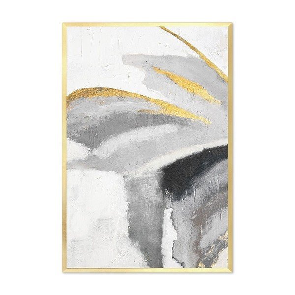 Stenska ročno poslikana slika JohnsonStyle The Golden Mariposa, 63 x 93 cm