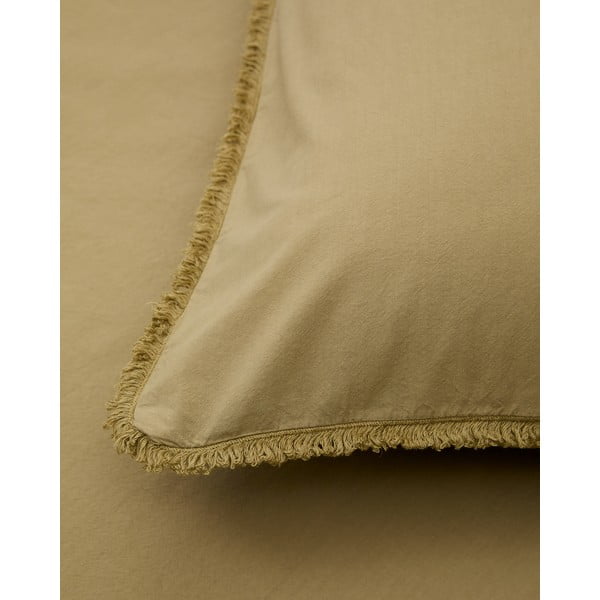 Rumeno-zelena podaljšana posteljnina za zakonsko posteljo iz bombažnega perkala 240x220 cm Sifinia – Kave Home-image-3