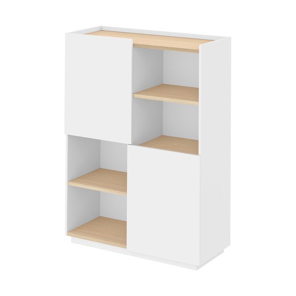 Bela mat knjižna omara 100x147 cm Nina - TemaHome-image-2