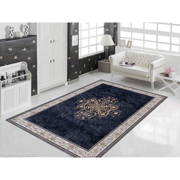 Temno modra preproga Vitaus Ava, 80 x 120 cm-image-3